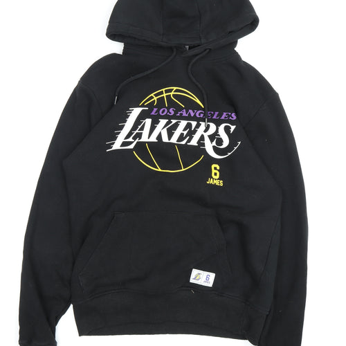 NBA Men's Black Lakers Hoodie S Logo Pullover Sporty