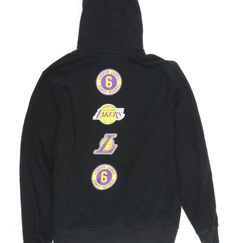 NBA Men's Black Lakers Hoodie S Logo Pullover Sporty