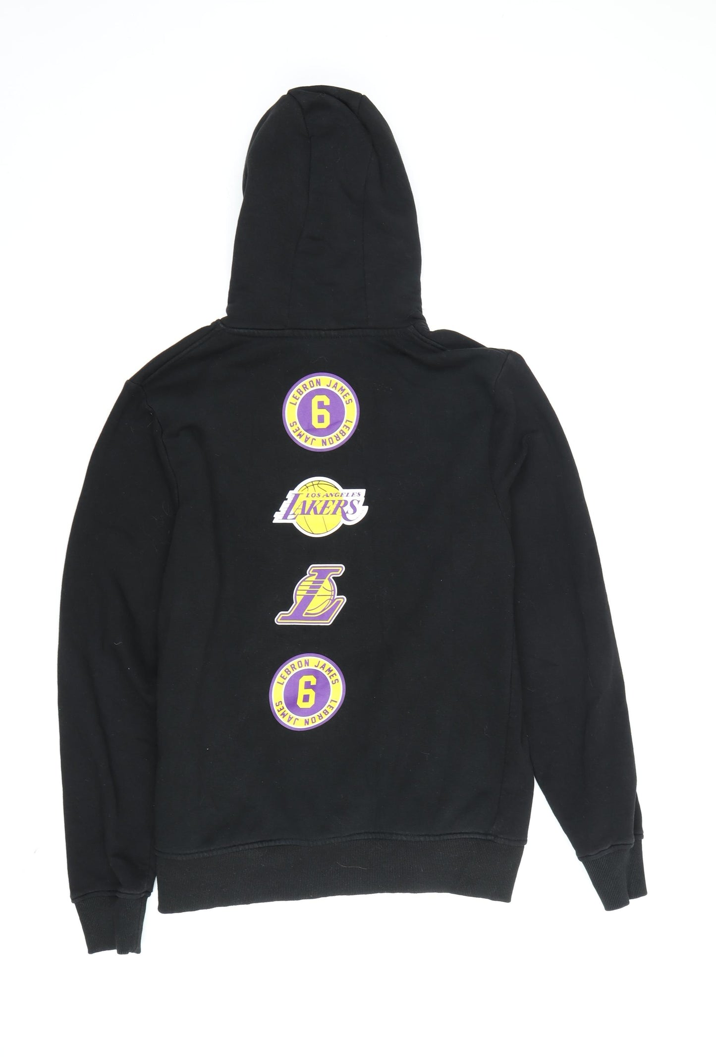 NBA Men's Black Lakers Hoodie S Logo Pullover Sporty