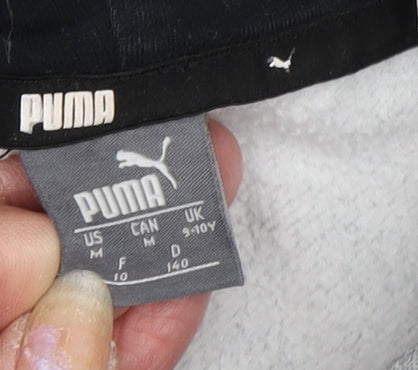 Puma Boys Grey Logo Hoodie, 9-10 Years, Pullover