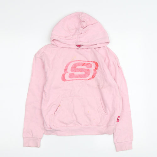 Skechers Girls Pink Pullover Hoodie - 10-11 Years