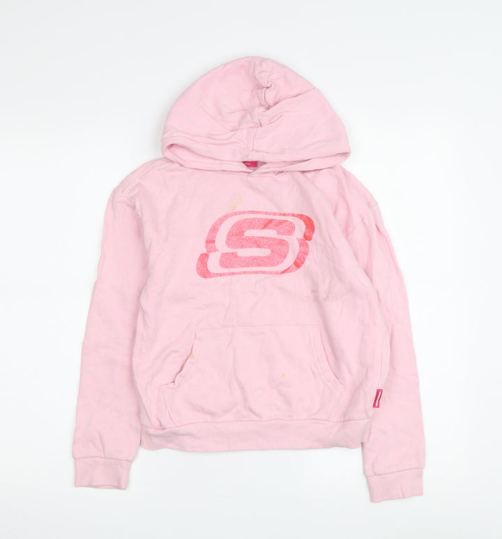 Skechers Girls Pink Pullover Hoodie - 10-11 Years