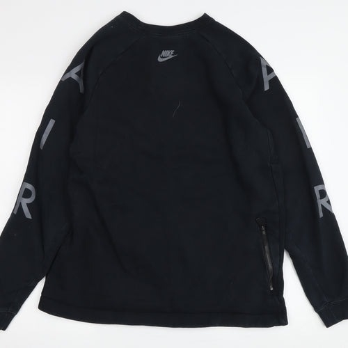 Nike Men's Black Pullover Sweatshirt L - Logo Accents