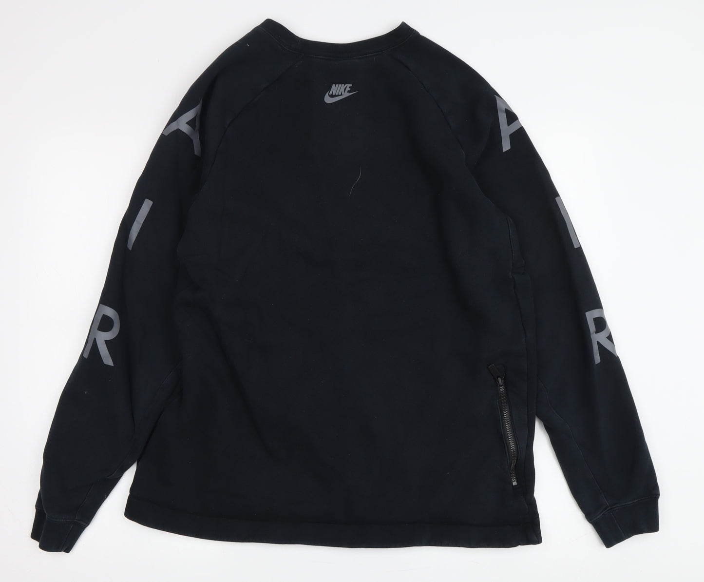 Nike Men's Black Pullover Sweatshirt L - Logo Accents