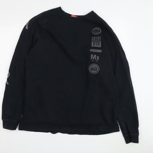 Nike Men's Black Pullover Sweatshirt L - Logo Accents
