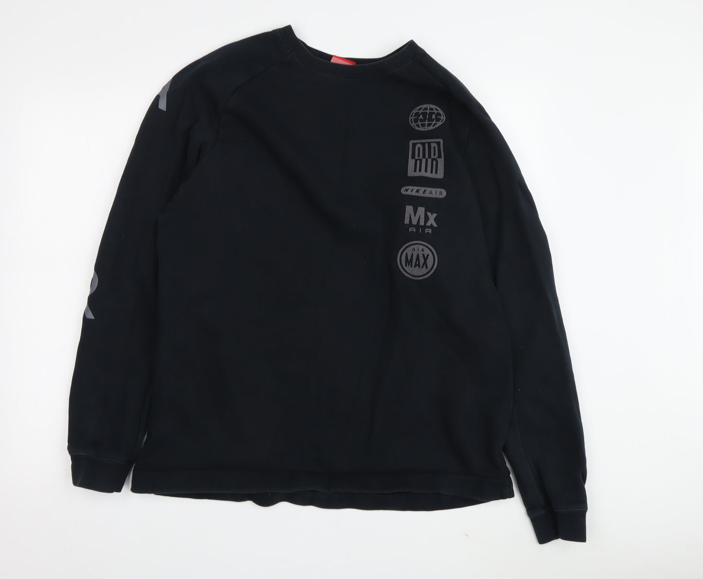 Nike Men's Black Pullover Sweatshirt L - Logo Accents