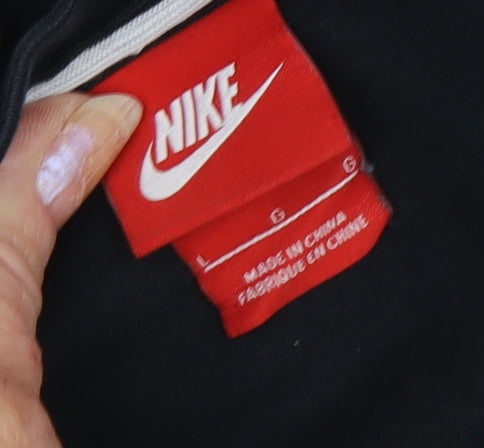 Nike Men's Black Pullover Sweatshirt L - Logo Accents