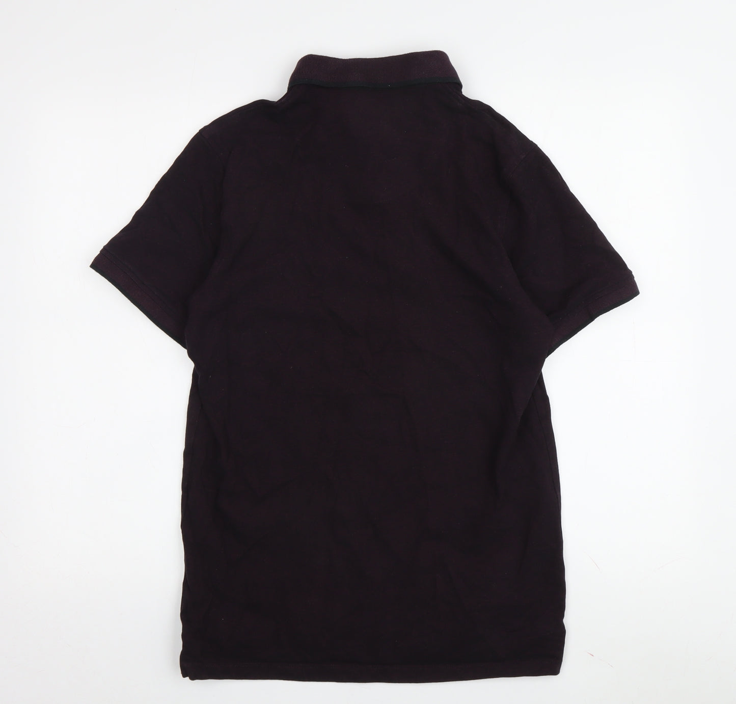 Jack & Jones Men's Purple Cotton Polo Shirt L
