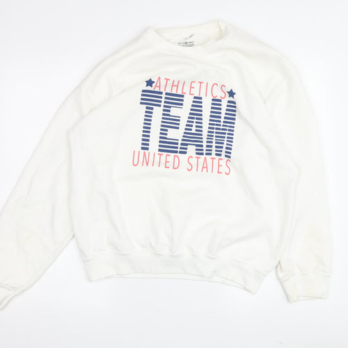 Daisy Street Women's White Pullover Sweatshirt S
