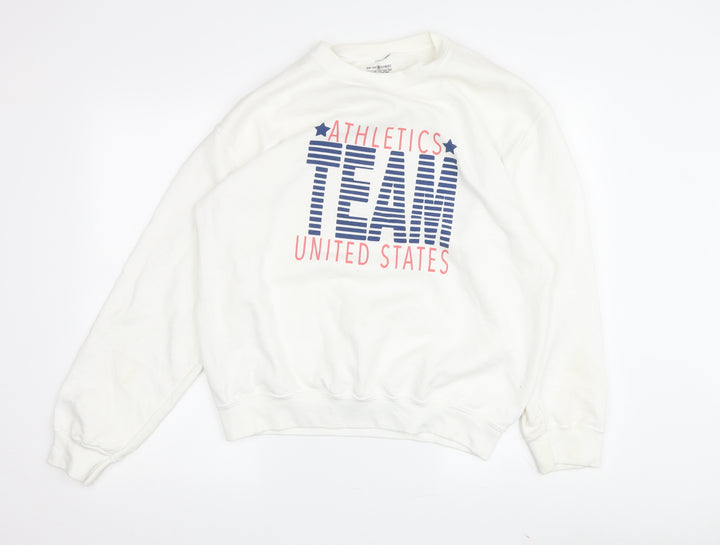 Daisy Street Women's White Pullover Sweatshirt S