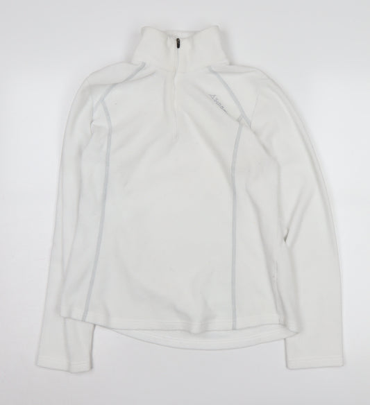 Schöffel Women's White 1/4 Zip Pullover Sweatshirt Size 14