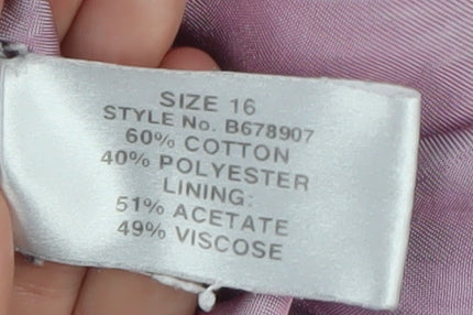 Platinum Women's Pink Mid-Length Overcoat Size 16