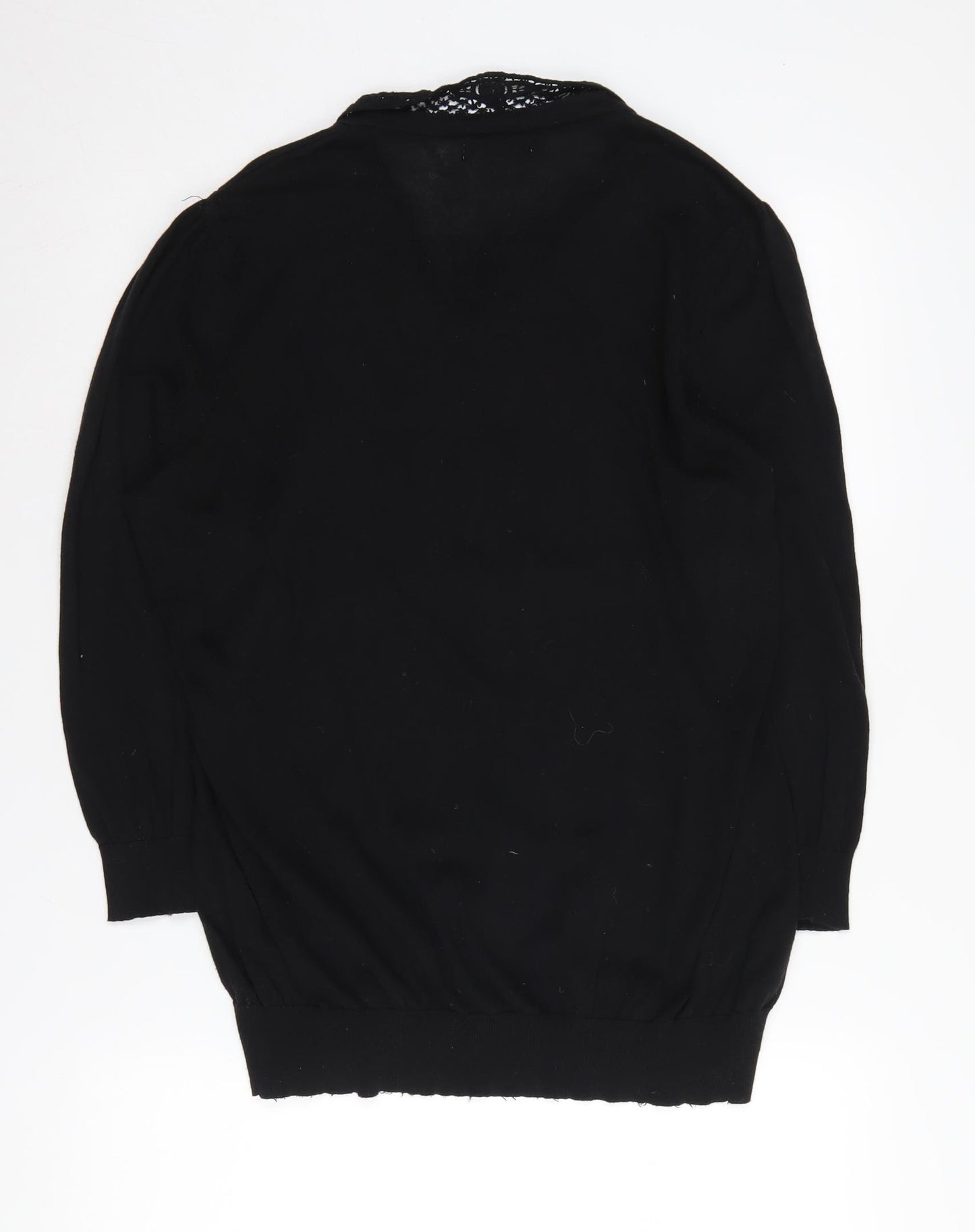 Next Women's Black Cardigan Size 16 with Button Accents