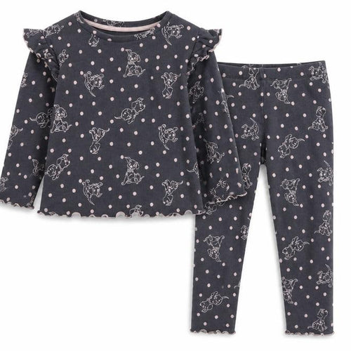 Disney 101 Dalmatians Girls Black Pyjama Set 3-4 Years