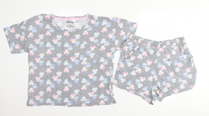Disney Women’s Grey Pyjama Set M Graphic Print