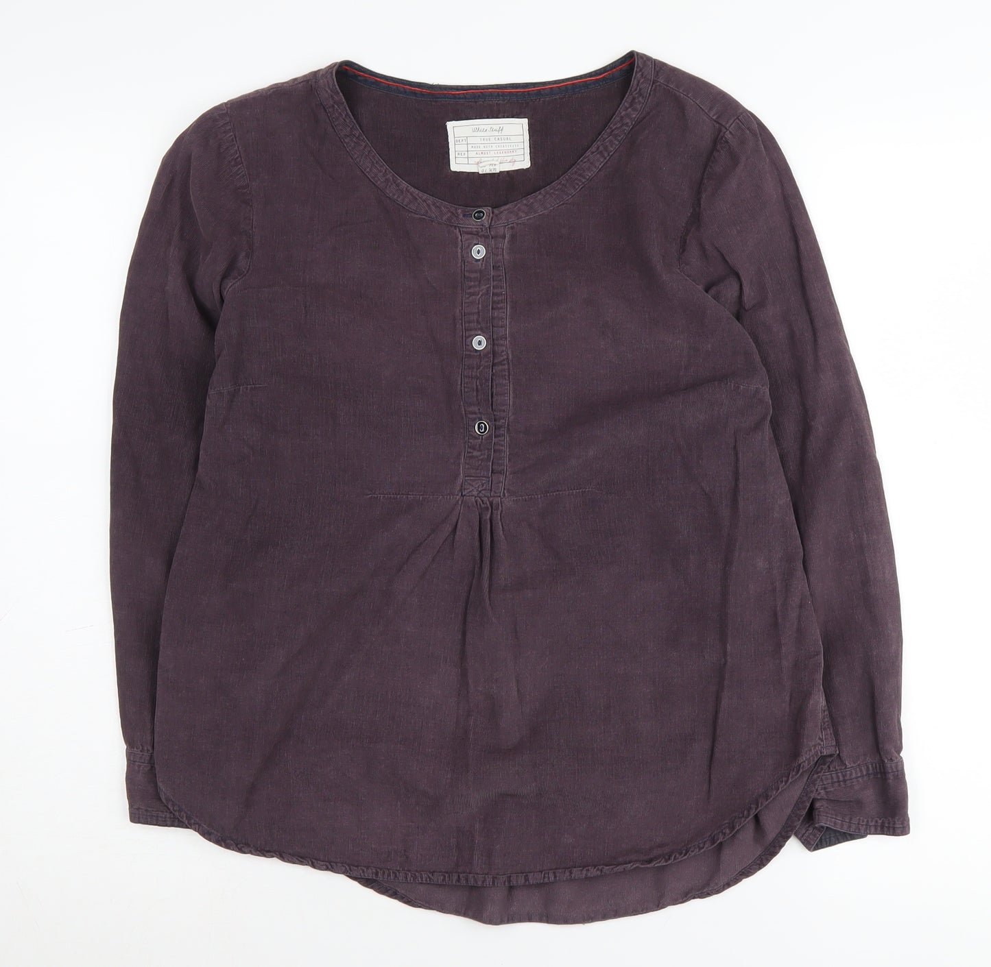 White Stuff Women's Purple Blouse, Size 10, Casual Elegance