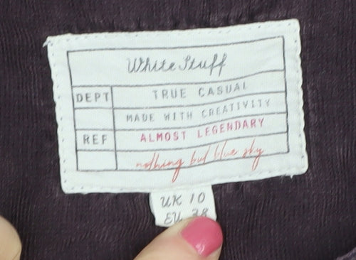White Stuff Women's Purple Blouse, Size 10, Casual Elegance