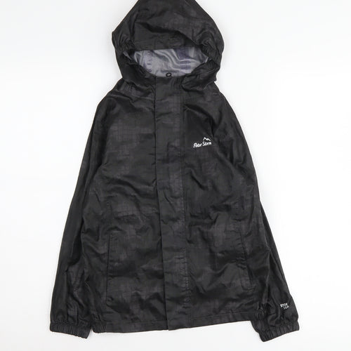 Peter Storm Boys' Black Windbreaker Jacket 7-8 Years