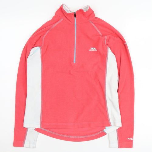 Trespass Women's Pink 1/2 Zip Fleece Sweatshirt, Size S