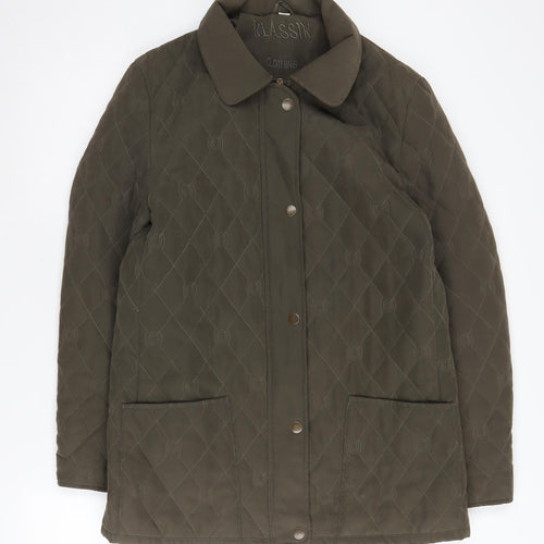 KLASSIK Women's Brown Quilted Jacket Size 12 Regular Fit