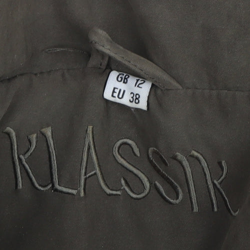 KLASSIK Women's Brown Quilted Jacket Size 12 Regular Fit