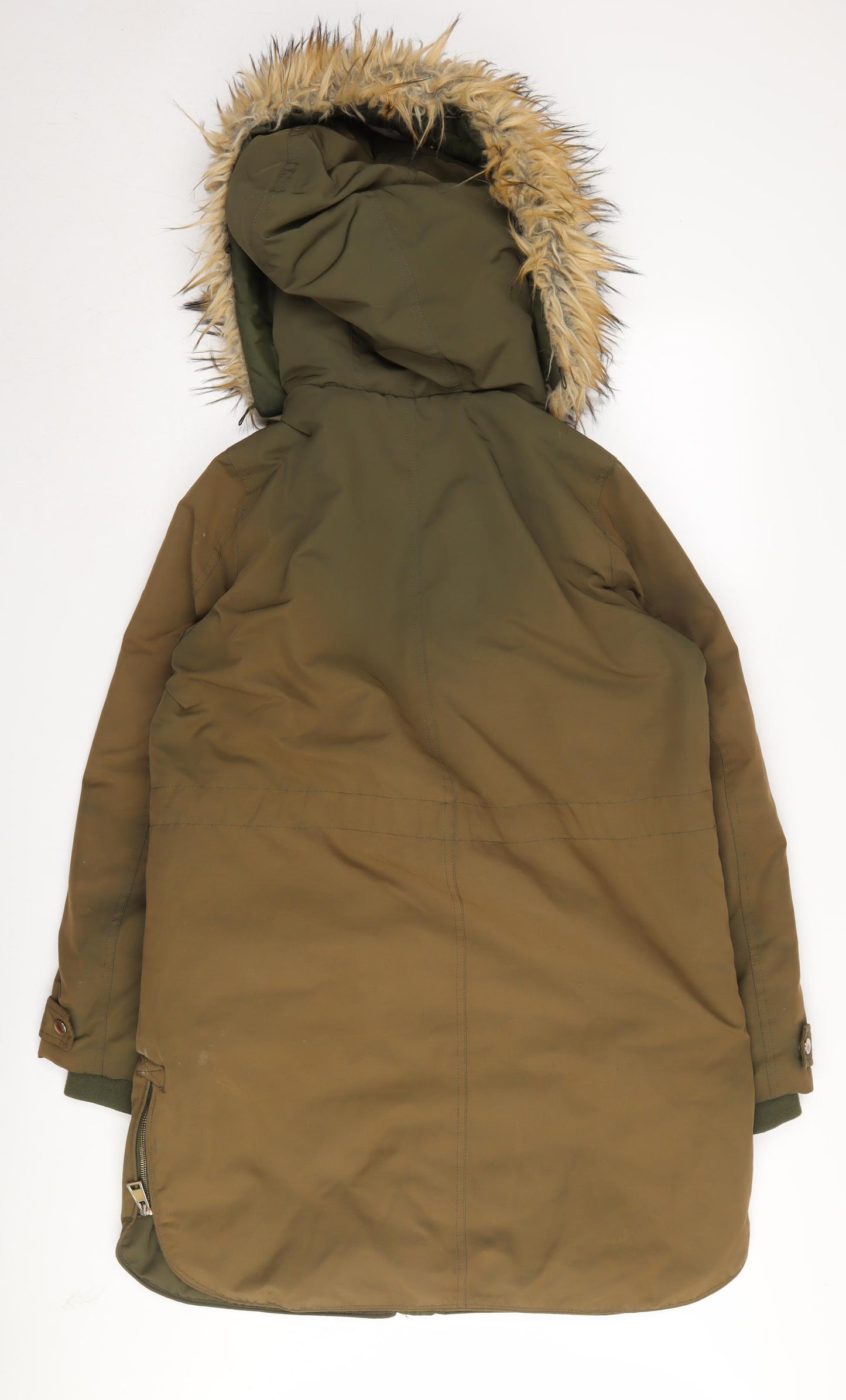 Miss Selfridge Women's Green Parka Coat Size 10