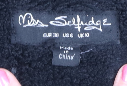 Miss Selfridge Women's Green Parka Coat Size 10