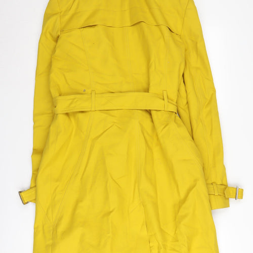 River Island Women's Yellow Trench Coat Size 14