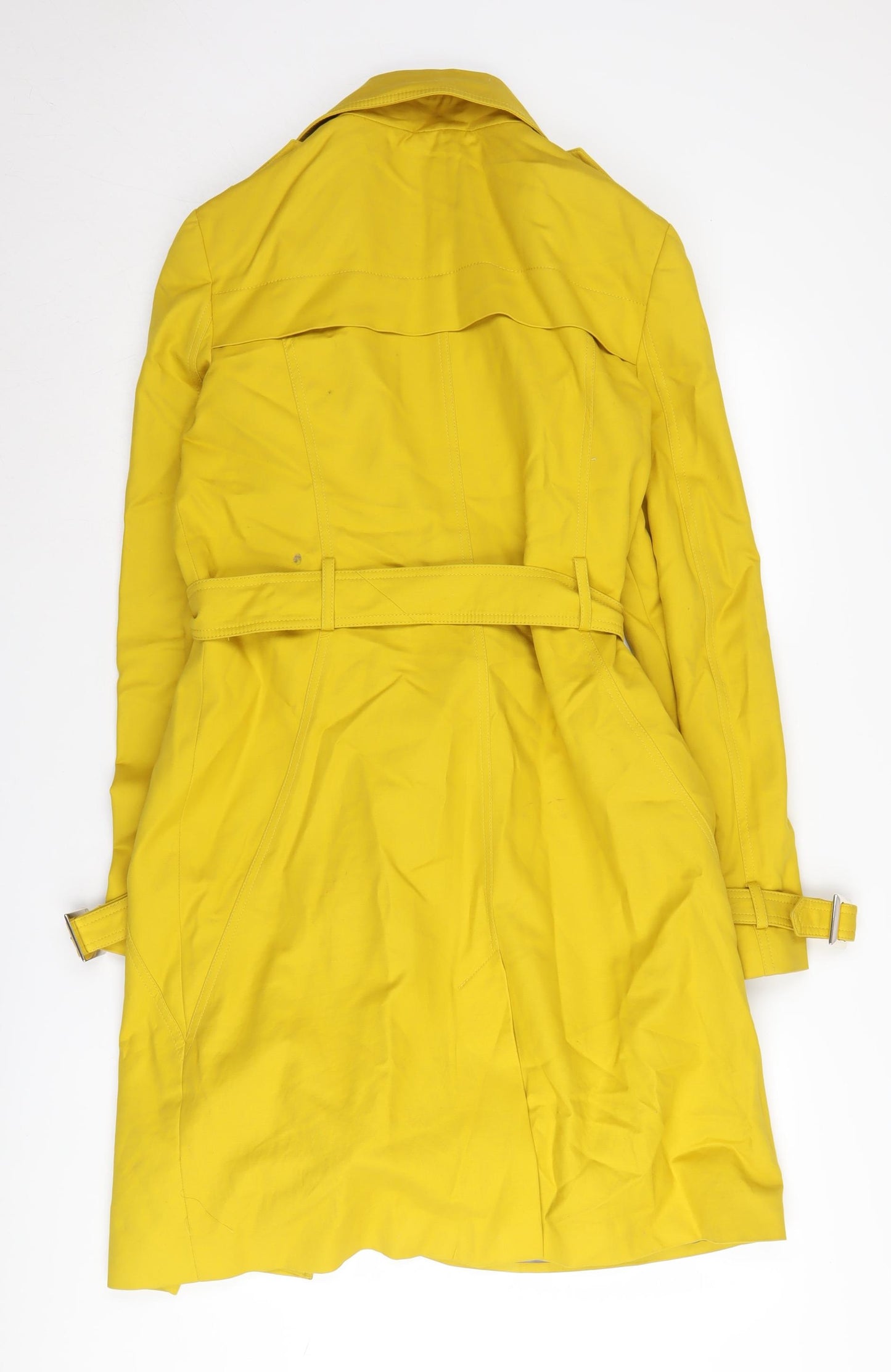 River Island Women's Yellow Trench Coat Size 14