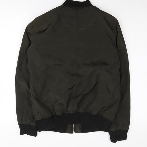 New Look Women's Green Bomber Jacket Size 10