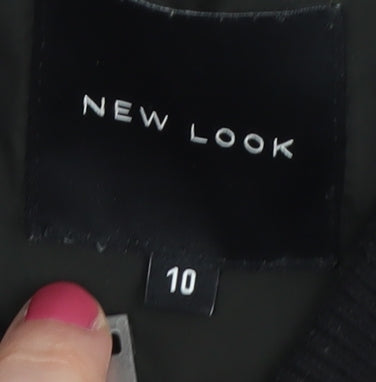 New Look Women's Green Bomber Jacket Size 10