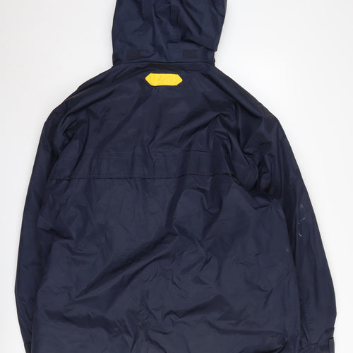 Trespass Men's Blue Hooded Rain Coat Jacket L