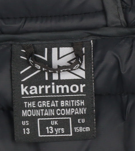 Karrimor Boys Black Puffer Jacket 13 Years - Winter Essential