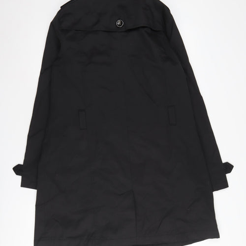 Laura Clement Women's Black Trench Coat, Size 12