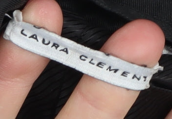 Laura Clement Women's Black Trench Coat, Size 12