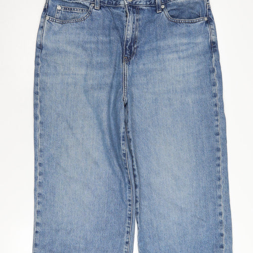 UNIQLO Men's Blue Cropped Jeans Size 32 Regular Fit