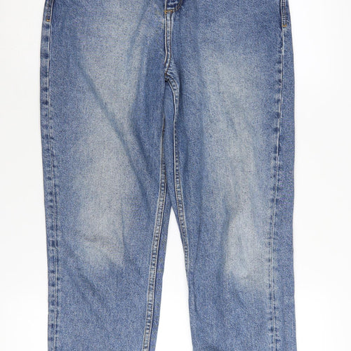 H&M Women’s Blue Mom Jeans, Size 26/32, Relaxed Fit