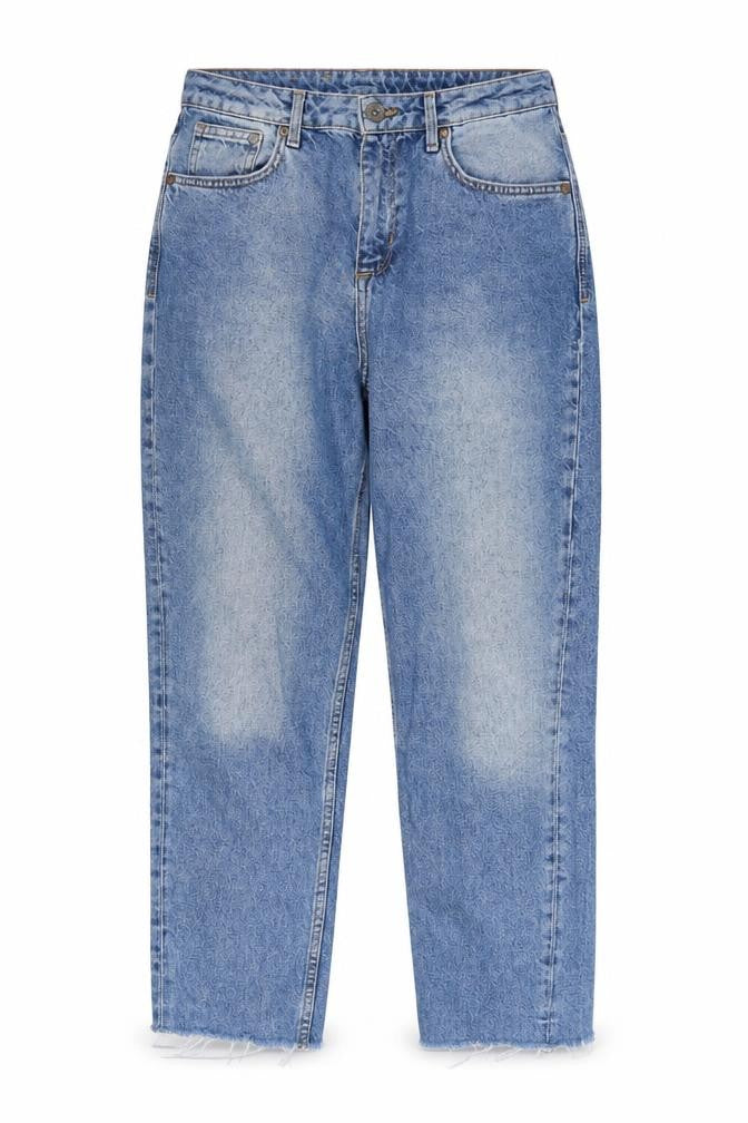 H&M Women’s Blue Mom Jeans, Size 26/32, Relaxed Fit