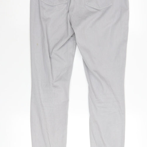 Uniqlo Womens Grey Straight Jeans Size L Pockets
