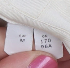 Arket Ivory Women's Blouse, Size 12, Bow Neck Elegance