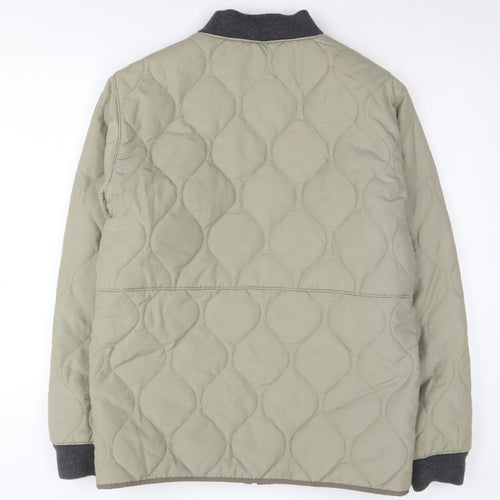 Burton Men's Green Bomber Jacket M Quilted Casual