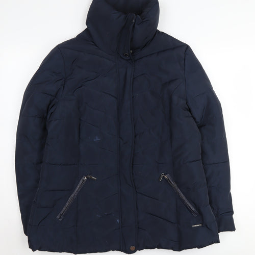 Debenhams Women's Blue Puffer Jacket Size 16