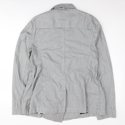 River Island Women's Grey Pea Coat Size 16