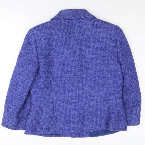 Precis Petite Women's Purple Bouclé Jacket Size 10