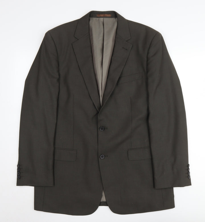 Greenwoods Mens Brown Suit Jacket 42R Notch Lapel