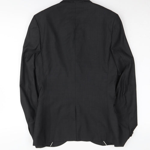 Topman Men's Black Blazer, Size 34, Formal Business Wear