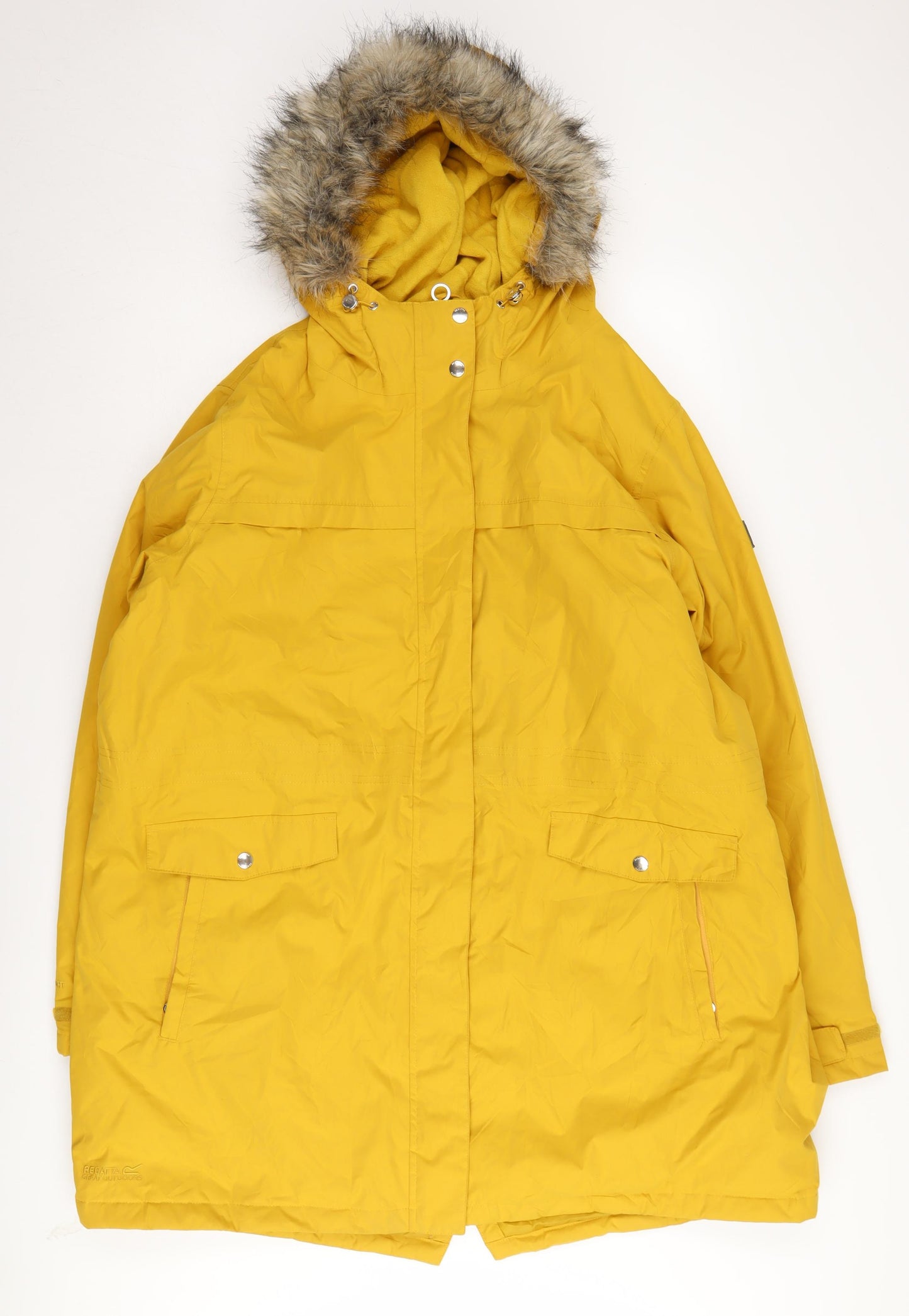 Regatta Women's Yellow Parka Coat Size 24 - Winter Essential