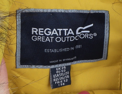 Regatta Women's Yellow Parka Coat Size 24 - Winter Essential