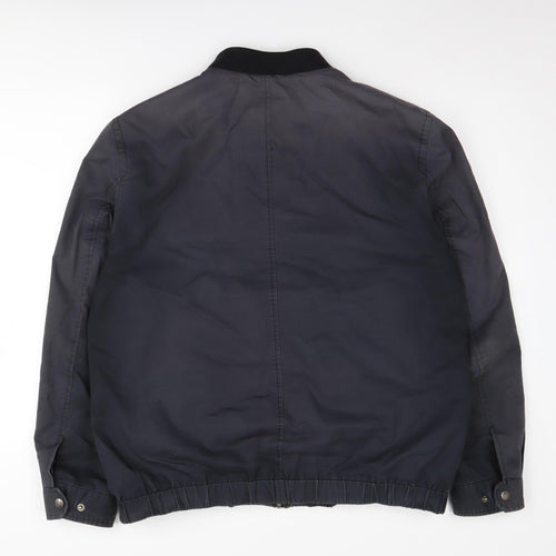 Red Herring Men's Black Bomber Jacket, Size L, Casual Style