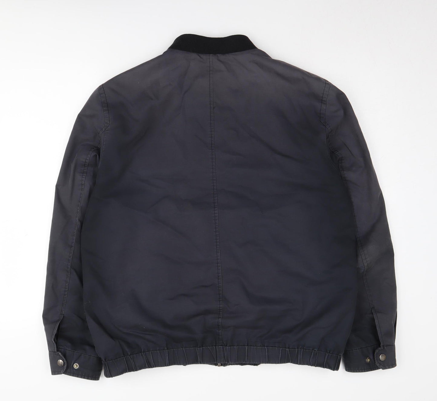 Red Herring Men's Black Bomber Jacket, Size L, Casual Style